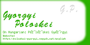 gyorgyi poloskei business card